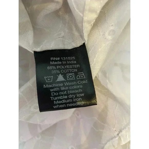 MONUMENT‎ MEN'S SHIRT SIZE MEDIUM WHITE/BEIGE FLORAL SHORT SLEEVES BUTTON DOWN - Picture 6 of 7